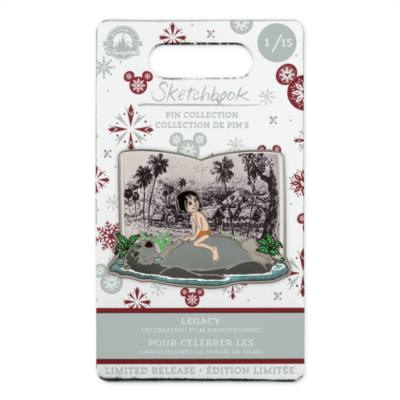 Disney Store - Sketchbook Ornament Collection - Das Dschungelbuch - Balu und Mogli - Anstecknadel in limitierter Edition
