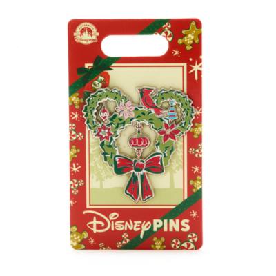 Pin corona guirnaldas Mickey Mouse Vintage Christmas, Disney Store