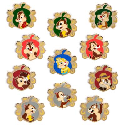 Disney Store Chip 'n Dale 80th Anniversary Limited Release Mystery Pin Set