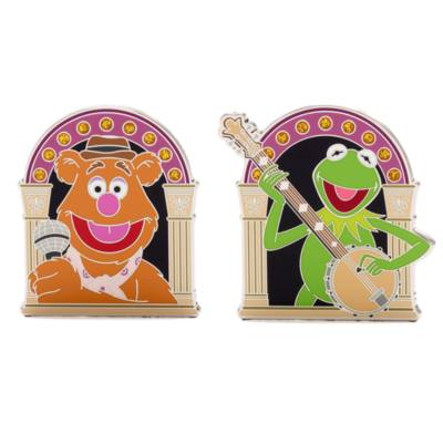 Disney Store Fozzie Bear and Kermit Pin Set, The Muppets
