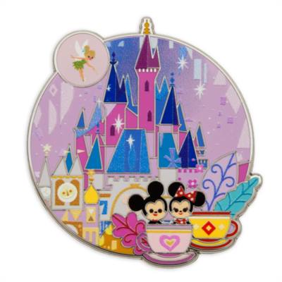 Disney Parks pin Fantasyland, Mickey y Minnie Mouse con Campanilla de Joey Chou