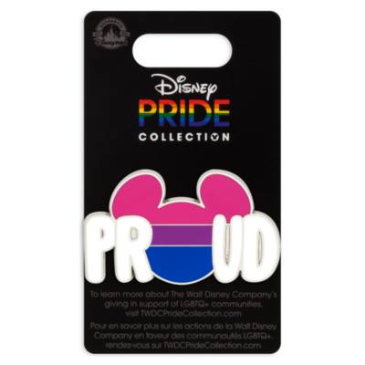 Disney Store Mickey Mouse Icon Bisexual Flag Disney Pride Pin