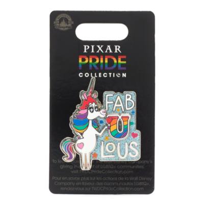 Disney Store Rainbow Unicorn Pixar Pride Limited Release Pin, Inside Out