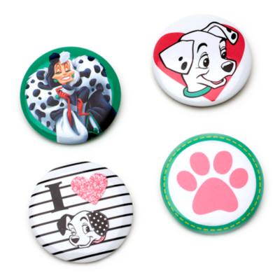 Parches tipo pin 101 D&aacute;lmatas, Disney Store