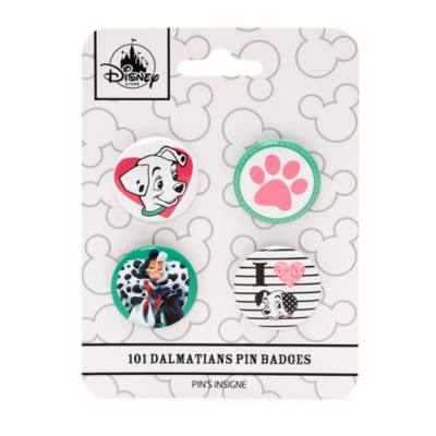 Parches tipo pin 101 D&aacute;lmatas, Disney Store