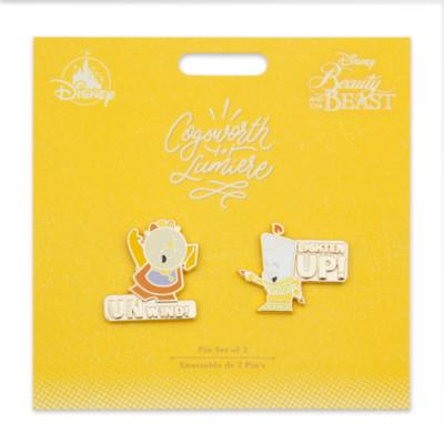 Disney Store Cogsworth and Lumiere Pin Set
