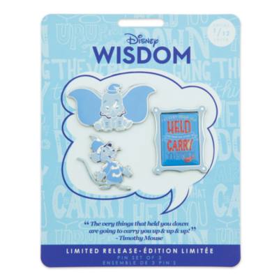 Juego de pines Dumbo, Disney Wisdom, Disney Store (1 de 12)