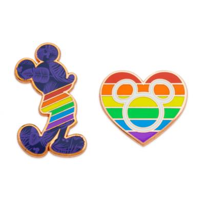 Disney Store Mickey Mouse Rainbow Disney Pins, Set of 2