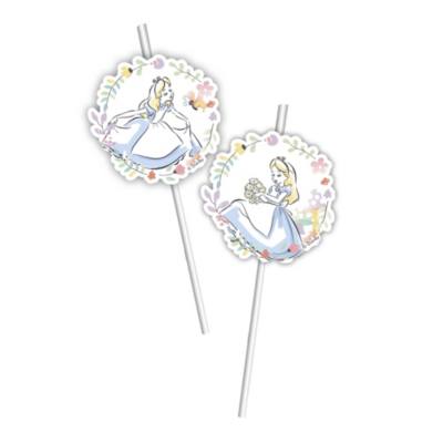 Walt Disney World Alice in Wonderland x6 Bendy Straws
