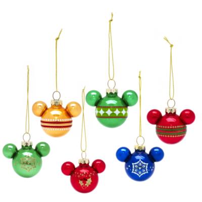 Mickey Silhouette Rainbow Baubles, Set of 6