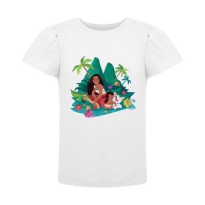 Moana, Simea, Pua and Heihei Puff Sleeve T-Shirt For Kids, Moana 2