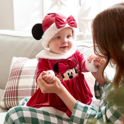 Minnie Mouse Christmas Baby Dress and Tights Set Disney Store