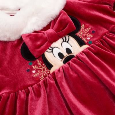 Minnie Mouse Christmas Baby Dress and Tights Set