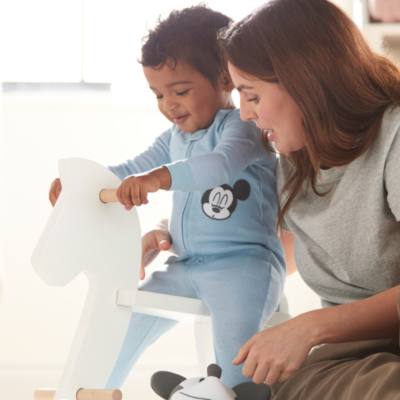 Mickey Mouse Long Sleeve Stretchy Sleeper for Baby