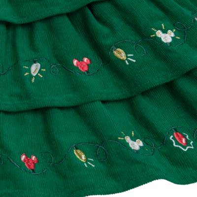 Santa Minnie Mouse Baby Holiday Top, Dress and Tights Set