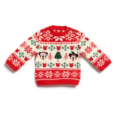 Mickey and Minnie Mouse Baby Festive Knit Top and Bottoms