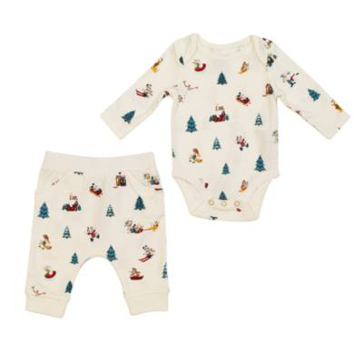 Set di tutine e pantaloni baby Topolino natalizio