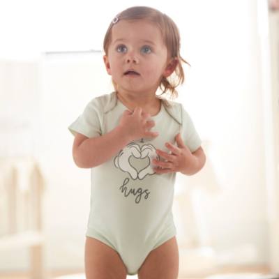 Mickey Mouse Short Sleeve Baby Bodysuit Set