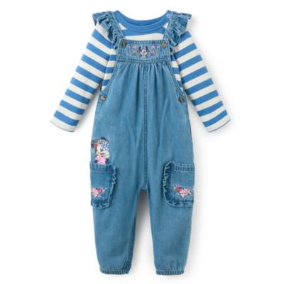 Minnie Maus - Set im Marine-Look mit Latzhose und Body f&uuml;r Kinder