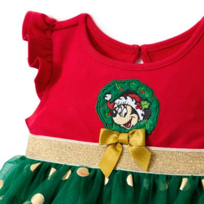 Minnie Mouse Baby Christmas Dress and Leggings Set