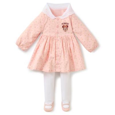 Conjunto vestido y leotardos Minnie Mouse para beb&eacute;