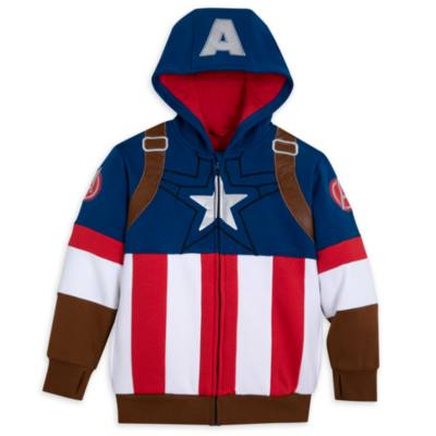 Captain America Zip Up Hooded Sweatshirt For Kids Disney Outlet UK