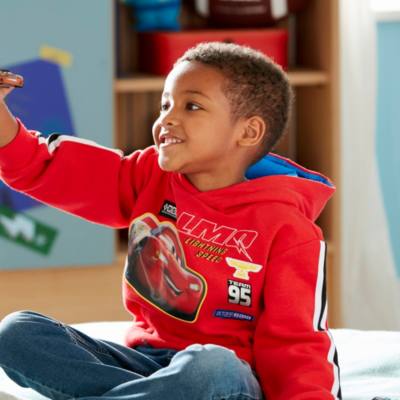 Lightning McQueen Hooded Sweatshirt For Kids, Disney Pixar Cars