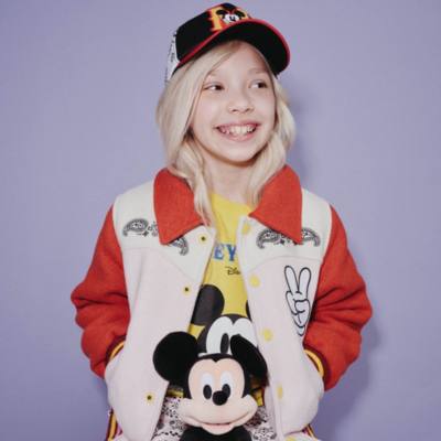 Marc Jacobs Mickey Mouse Red/Pink Varsity Jacket for Kids