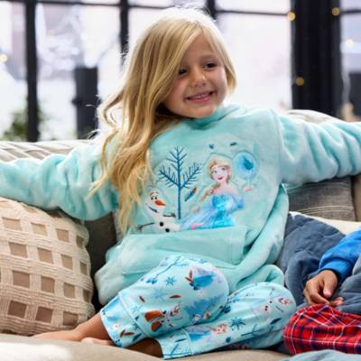 Elsa and Olaf Oversized Lounge Hooded Top for Kids, Frozen