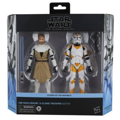 Hasbro Star Wars The Black Series Obi-Wan Kenobi & Clone Trooper (212th) 6" Action Figure Set
