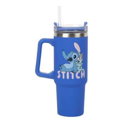 Stitch Stainless Steel Tumbler With Straw, Lilo & Stitch