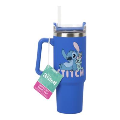 Stitch Stainless Steel Tumbler With Straw, Lilo & Stitch