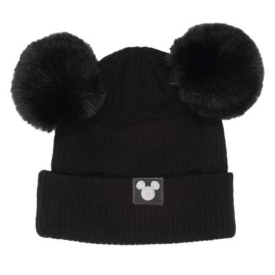 Mickey Mouse Beanie with Pom-Poms For Adults