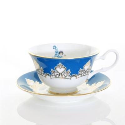 English Ladies Co. Snow White Fine Bone China Teacup and Saucer