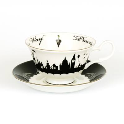 English Ladies Co. Bone China Mary Poppins Skyline Tea Cup and Saucer