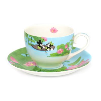 English Ladies Co. Mickey and Minnie Summer Fine China Teacup and Saucer