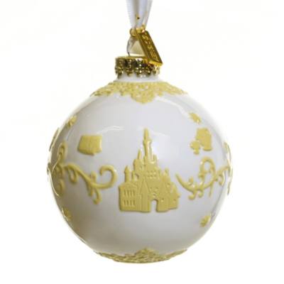 English Ladies Co. Beauty and the Beast White Fine China Hanging Ornament