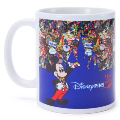 Mickey Mouse Pin Trading 25th Anniversary Mug