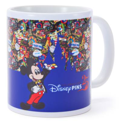 Mickey Mouse Pin Trading 25th Anniversary Mug