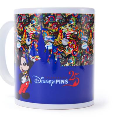 Mickey Mouse Pin Trading 25th Anniversary Mug
