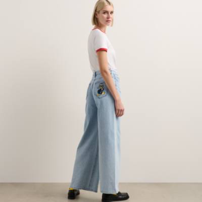Disney x KARL LAGERFELD Ladies' Wide Leg Jeans