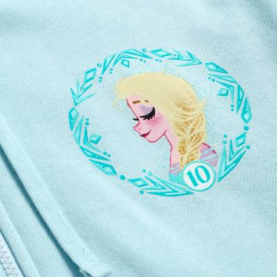Elsa 10th Anniversary Ladies' Zip Front Hooded Sweatshirt, Frozen