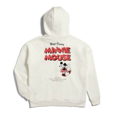Minnie Mouse Zip Front Hooded Sweatshirt For Adults