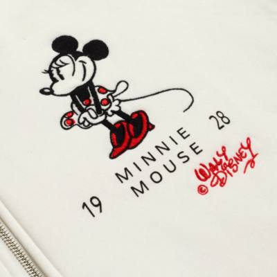 Minnie Mouse Zip Front Hooded Sweatshirt For Adults