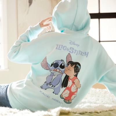 Lilo & Stitch Zip Front Hooded Sweatshirt For Adults