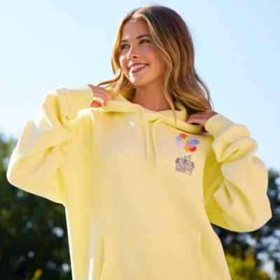 Up Yellow Hooded Sweatshirt For Adults