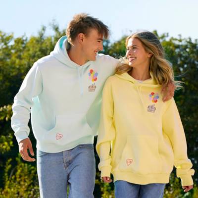 Up Yellow Hooded Sweatshirt For Adults