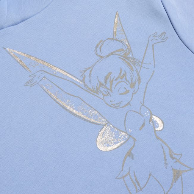 Tinker Bell Blue Hooded Sweatshirt For Adults | Disney Store Tinker Bell Blue Hooded Sweatshirt For Adults | Disney Store
