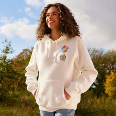 Up White Hooded Sweatshirt For Adults