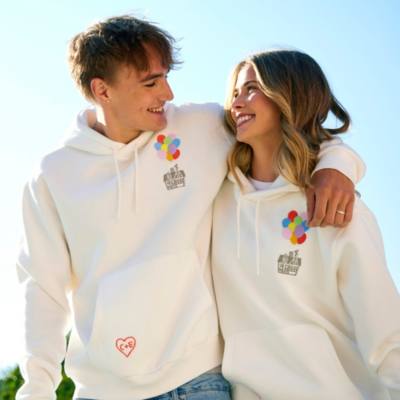 Up White Hooded Sweatshirt For Adults